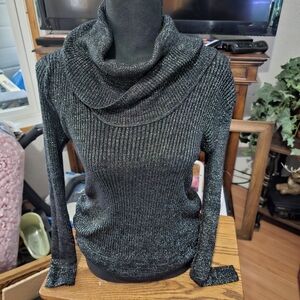 Yetletme Elegant Black Sweater with Cowl Neck Size M